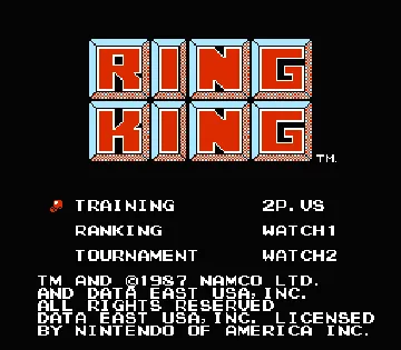 Ring King (USA) screen shot title